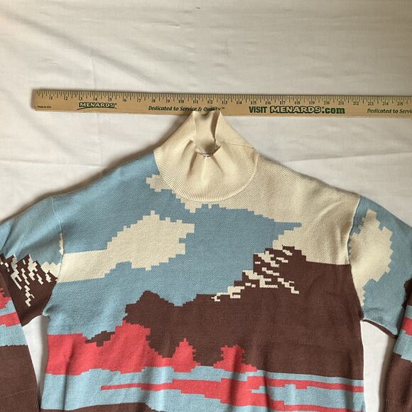 Compañía Fantástica Womans Sweater Mountain Print Jacquard Knit Medium - Picture 4 of 9